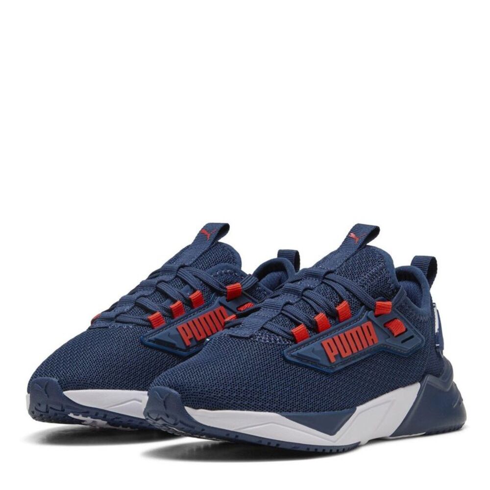 Puma Childrens/Kids Mesh Running Sneakers / Navy/Red